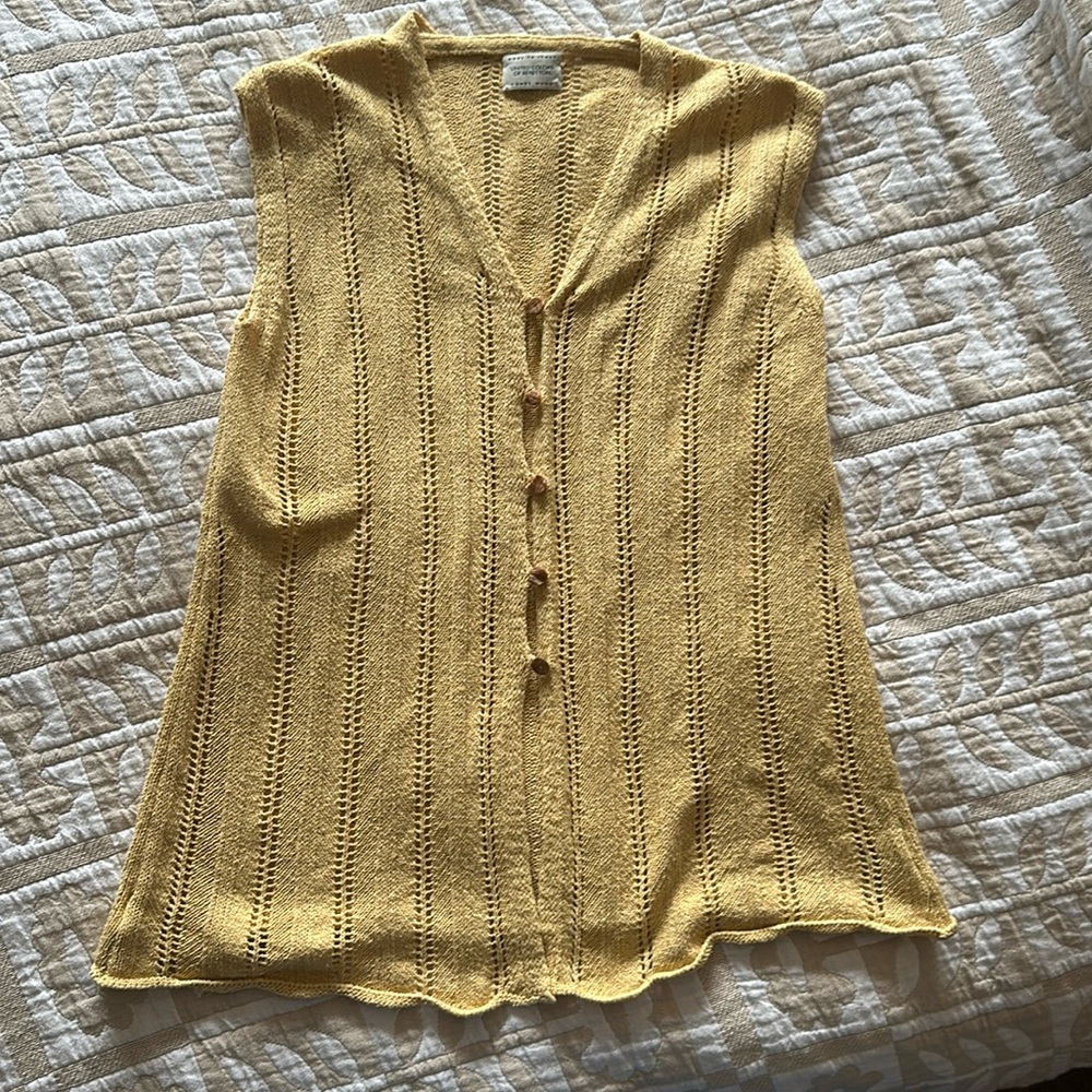 Vintage United Colors of Benetton crochet knit vest